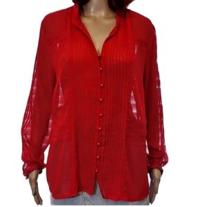 Moonlight Bay Semi-sheer Blouse - Size Large